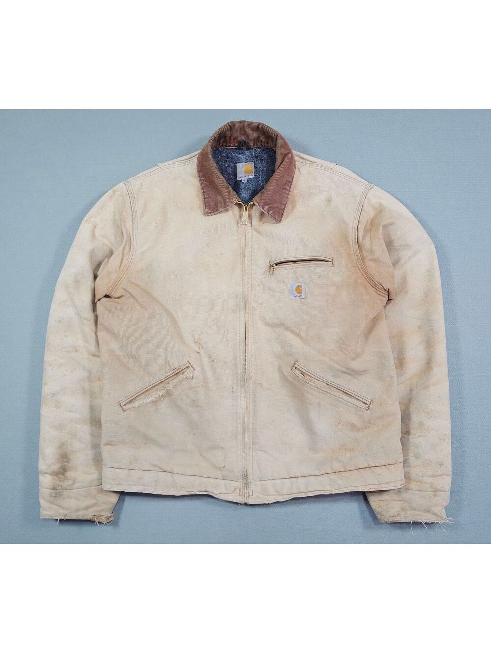 Carhartt Brown Rigid Cotton Duck Detroit Jacket L Tall (USA)
